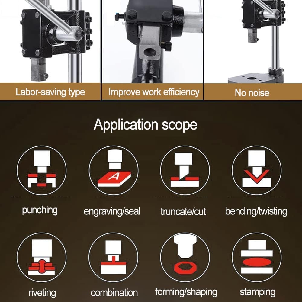 Leather Hole Punch Machine Manual Press 1.5–13mm Heavy Duty Craft Tool