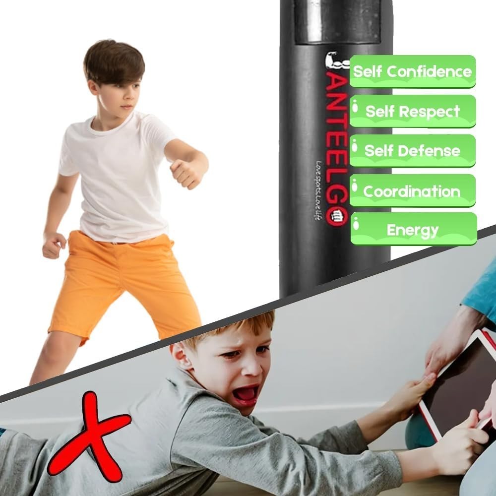 Inflatable Kids Boxing Punch Bag 59" Karate MMA Training Toy