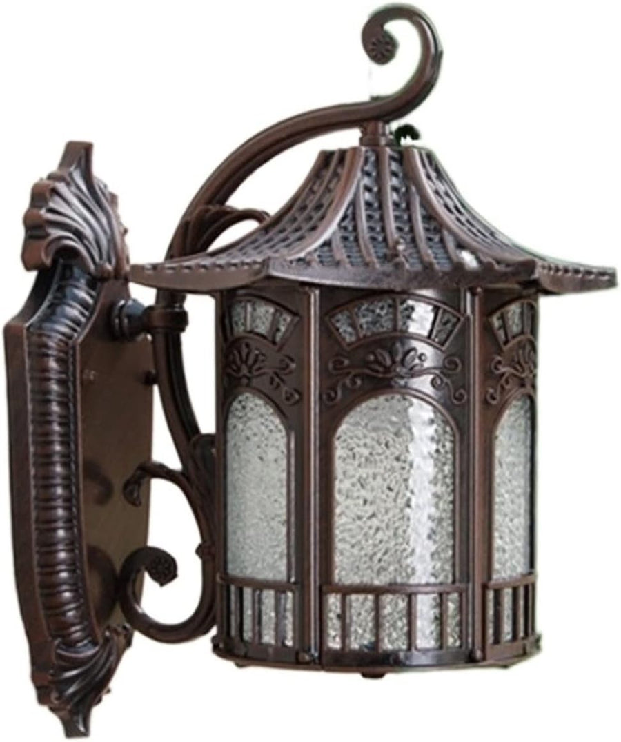 MIMMIC Vintage Waterproof E27 Outdoor Wall Lantern – Antique Brass