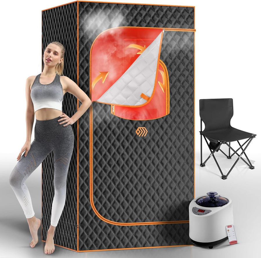 Portable Steam Sauna Tent Home Spa Single Person Fast Heat Bluetooth Control