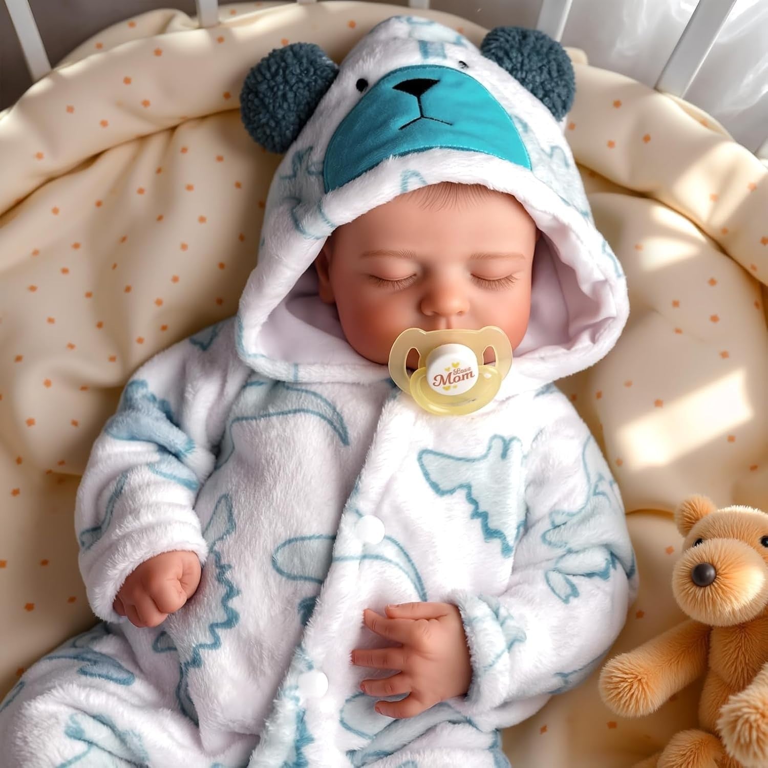 20in Reborn Baby Doll Boy Sleeping Eyes Closed Soft Cloth Body