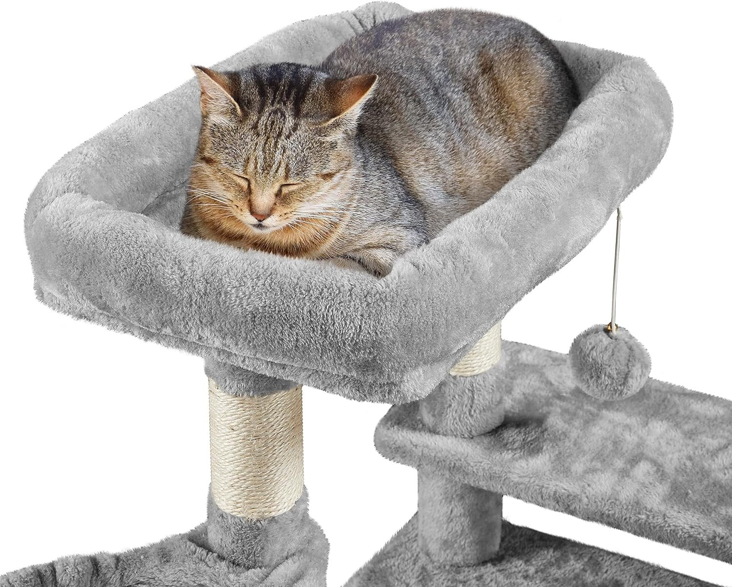 117cm Cat Tree Tower Condo with Hammock Sisal Scratching Posts Indoor Cats