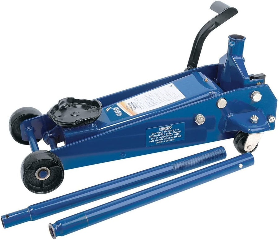 3 Ton Heavy Duty Trolley Jack Quick Lift 135–505mm Garage Car Lift Blue