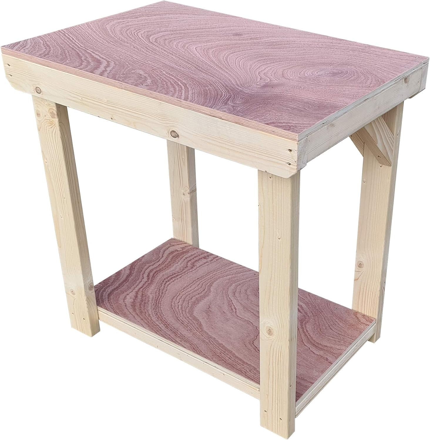 4ft Express Wooden Workbench – Heavy Duty Eucalyptus Hardwood Top DIY Table