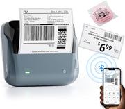 Bluetooth 4x6 Thermal Shipping Label Printer Blue Portable