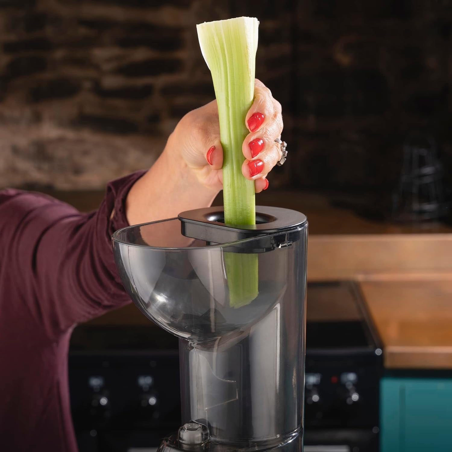 Slow Masticating Juicer 400W Wide Feed Chute Quiet High Juice Yield