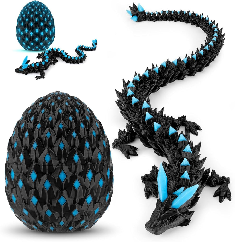 Glow in Dark Dragon Egg Fidget Toy 3D Printed Mystery Desk Decor