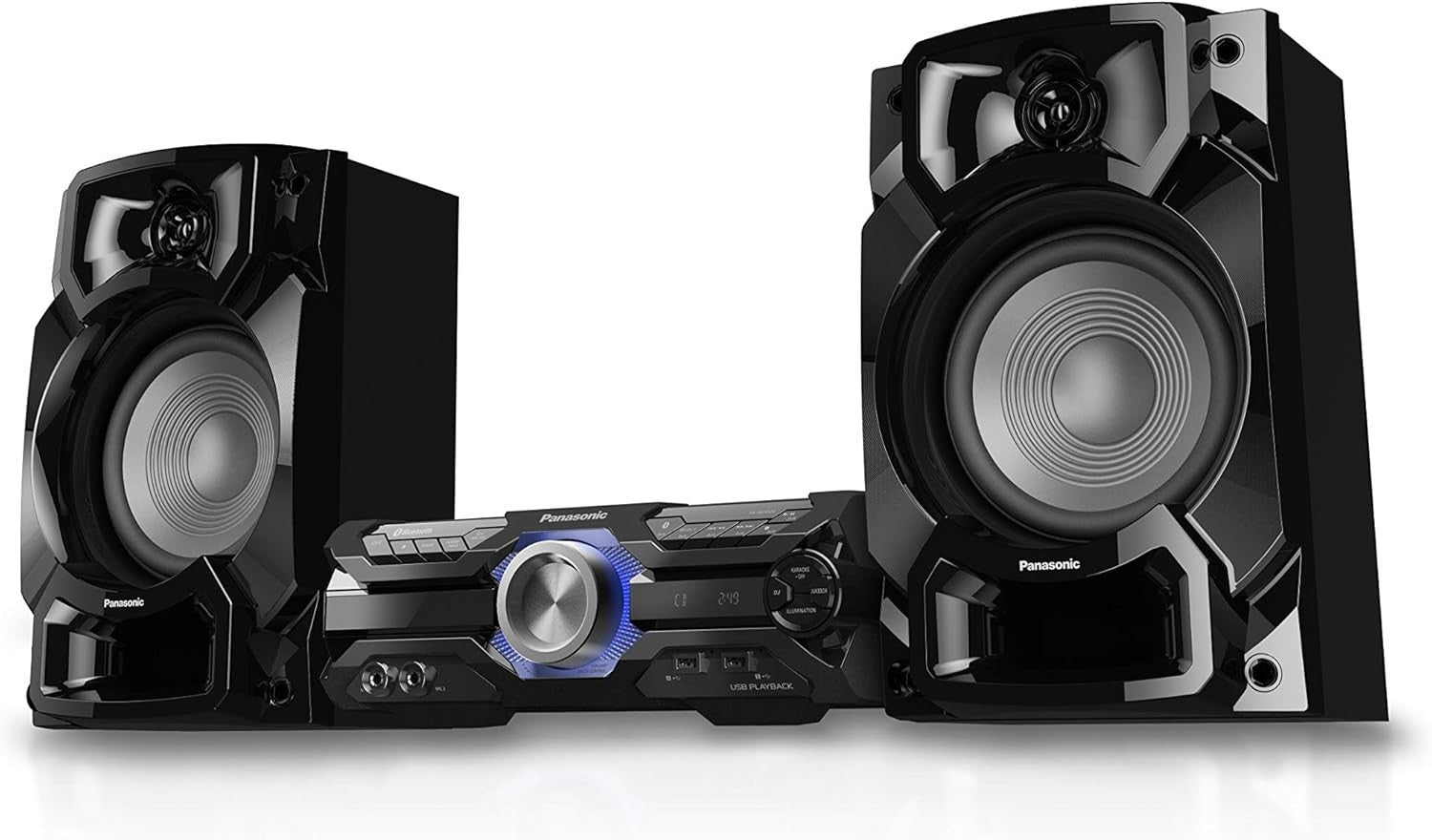 650W Bluetooth Hi-Fi System | Karaoke, D.Bass, LED Lights, Dual Mic Inputs