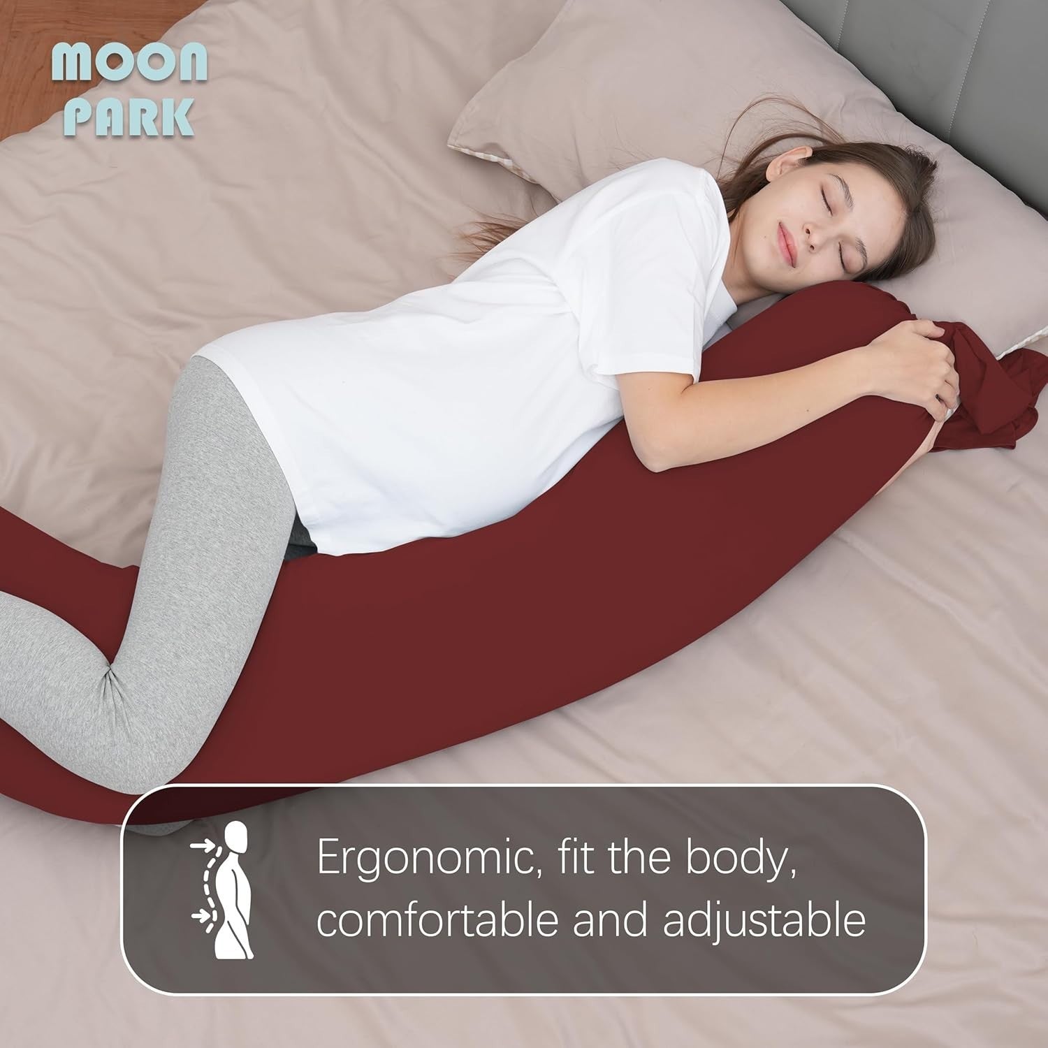 Pregnancy Pillow I Shaped 54” Full Body Maternity Support Side Sleeper
