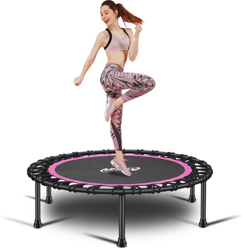 40in Silent Fitness Rebounder Trampoline Bungee Indoor Cardio