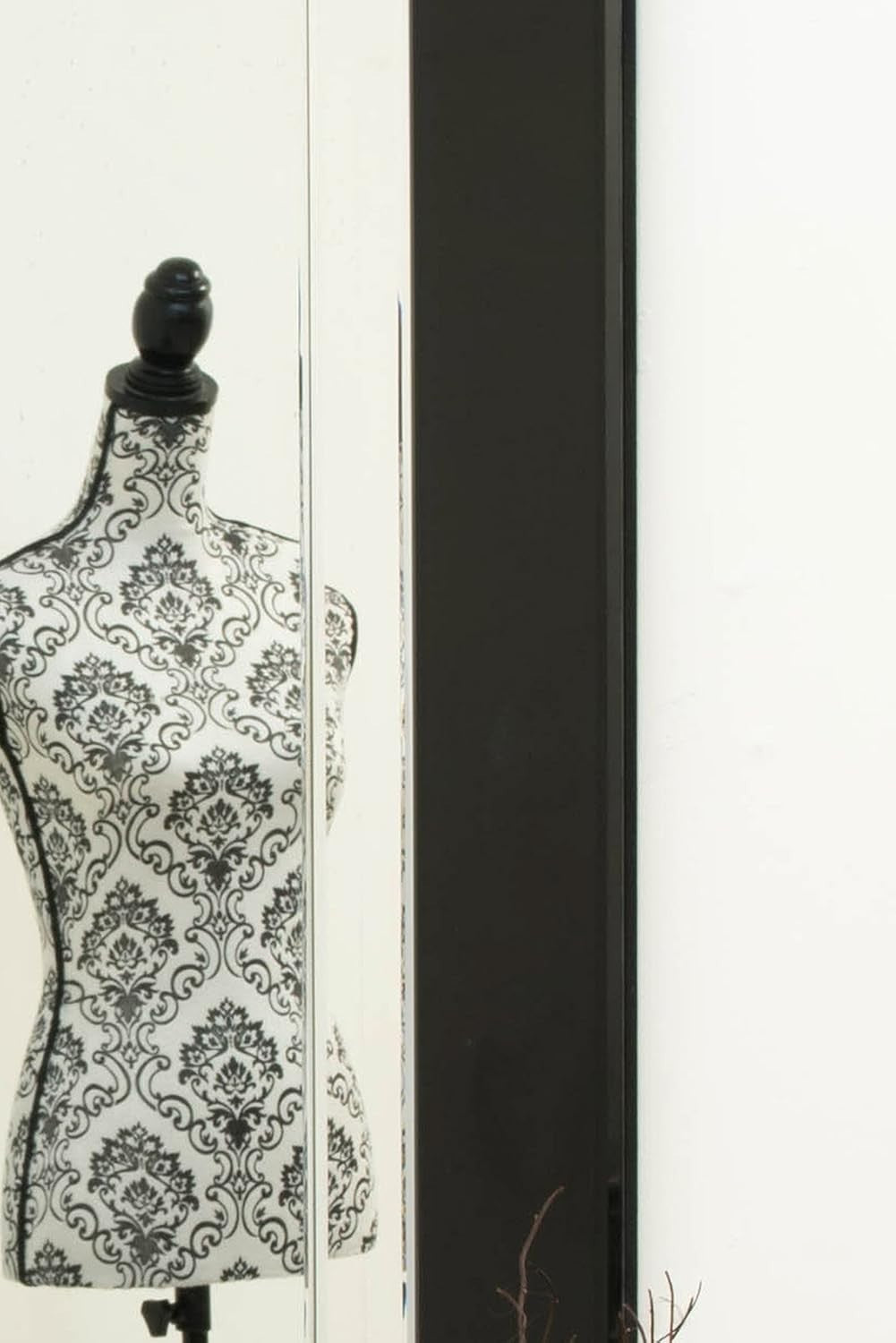 Large Black Silver Bevelled Wall Mirror 174x85cm Elegant Decor