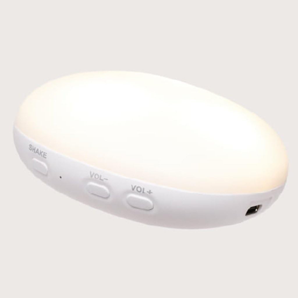 Organic Baby Sleep Bunny with Night Light & White/Pink Noise Soother
