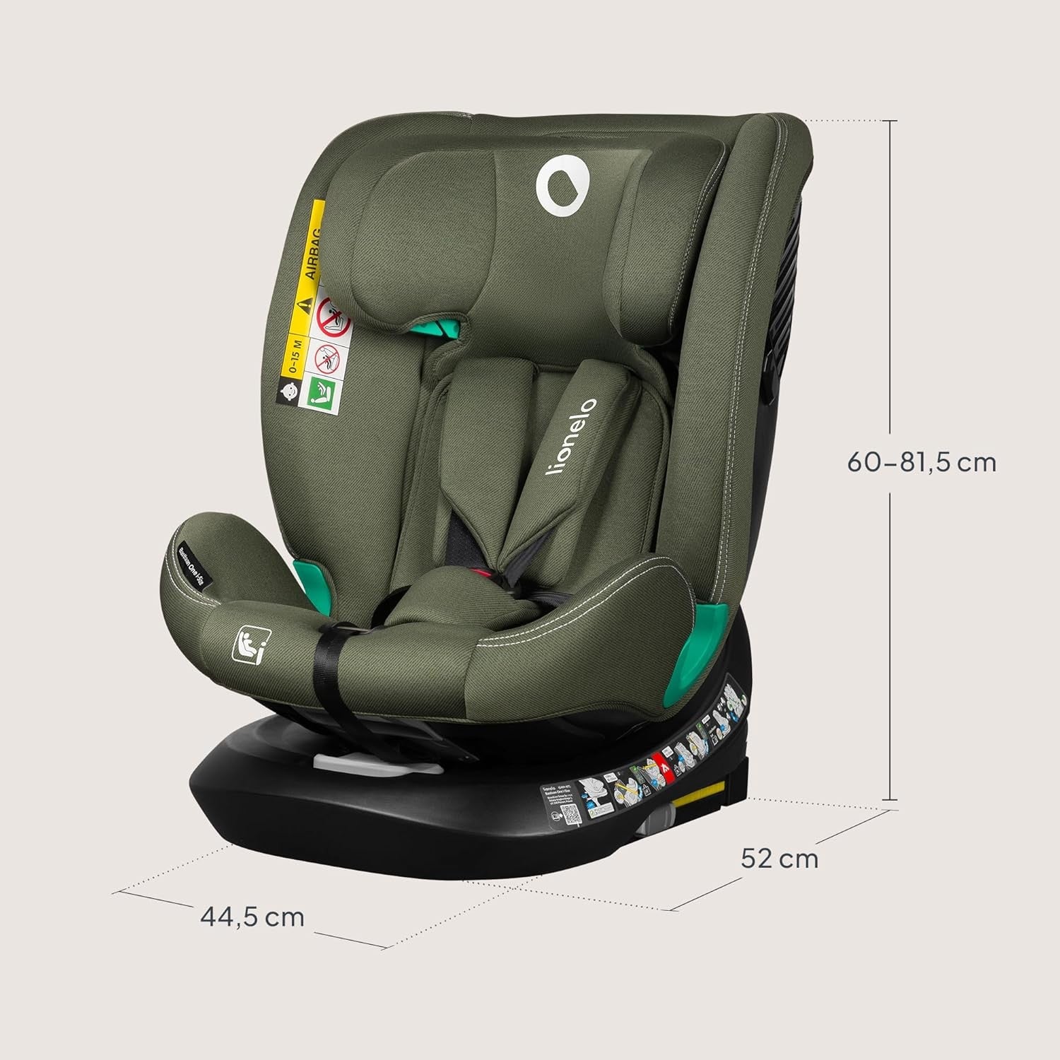 360° Swivel ISOFIX i-Size Baby Seat 0–12 Years Rear & Forward Facing