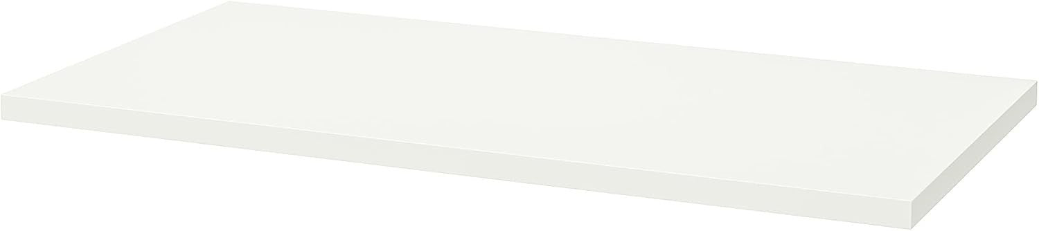 White Office Desk 120x60cm Modern Minimal Work Study Table w/Wood Frame