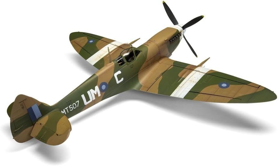1:24 Scale Military Aircraft Model Kit | Detailed Spitfire Mk.VIII | 452 Parts