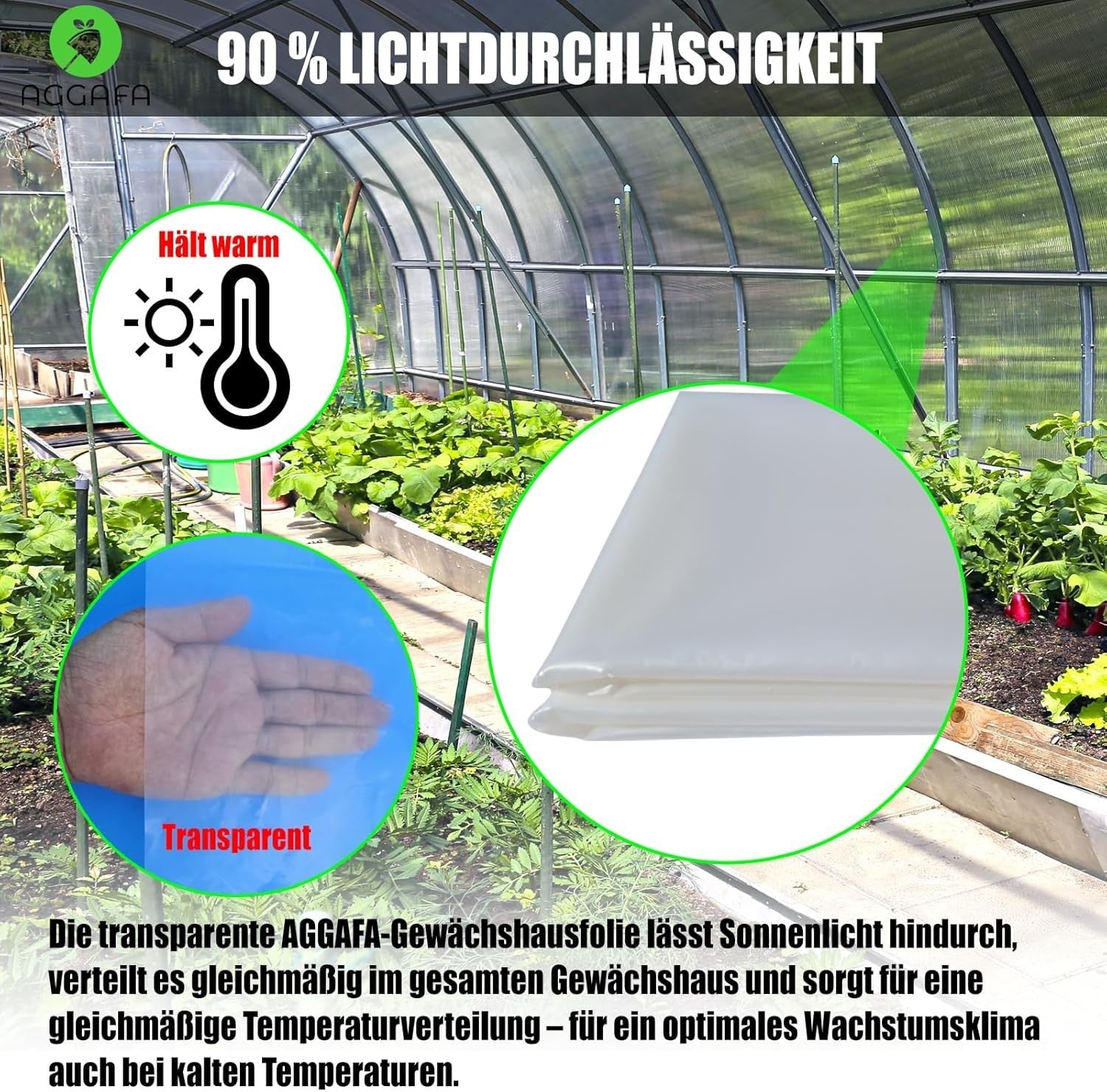 Heavy Duty Greenhouse Plastic Sheeting 4M x 10M 150um UV Resistant