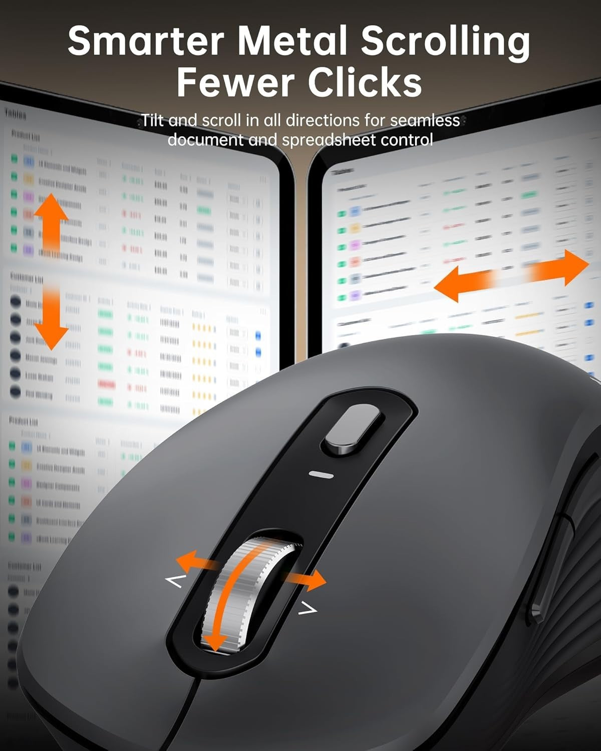 Bluetooth Wireless Mouse 4800 DPI Silent 4-Way Scroll USB 2.4G