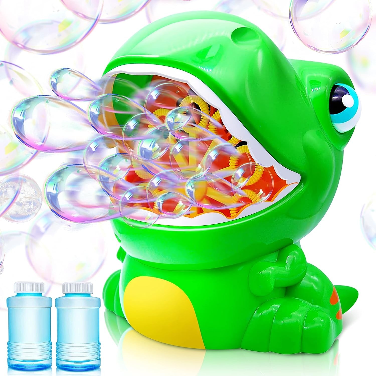Dinosaur Bubble Machine for Kids Automatic Bubble Blower Green Toy
