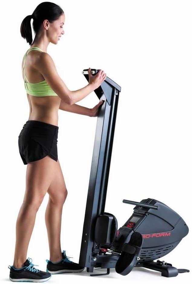 Foldable Magnetic Rowing Machine Dual-Action Strength LCD Quiet Rower 115KG
