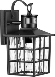 VIANIS Outdoor Wall Lantern E27 Motion Sensor Dusk to Dawn Black Light