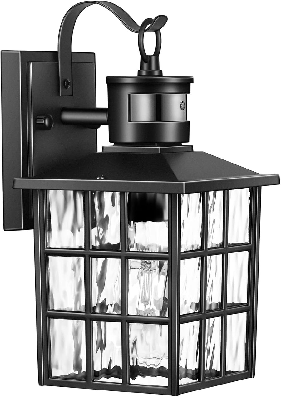 VIANIS Outdoor Wall Lantern E27 Motion Sensor Dusk to Dawn Black Light