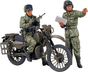 Highly Detailed 1:35 Scale Military Motorcycle Model Kit - Realistic Assembly