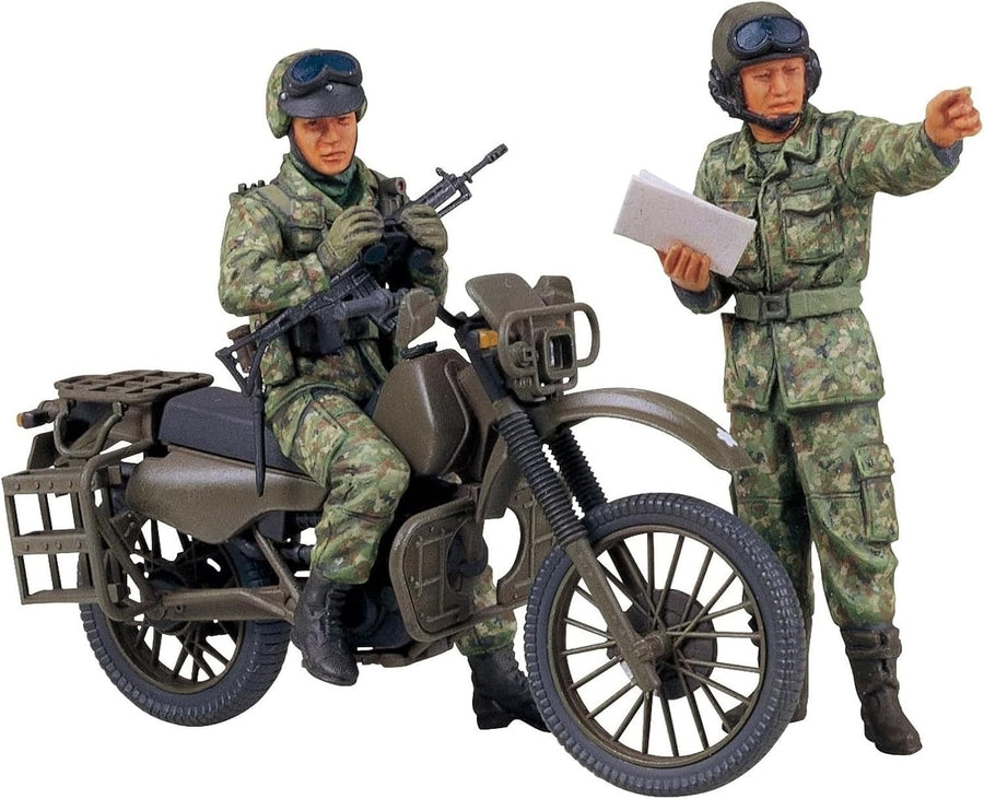 Highly Detailed 1:35 Scale Military Motorcycle Model Kit - Realistic Assembly
