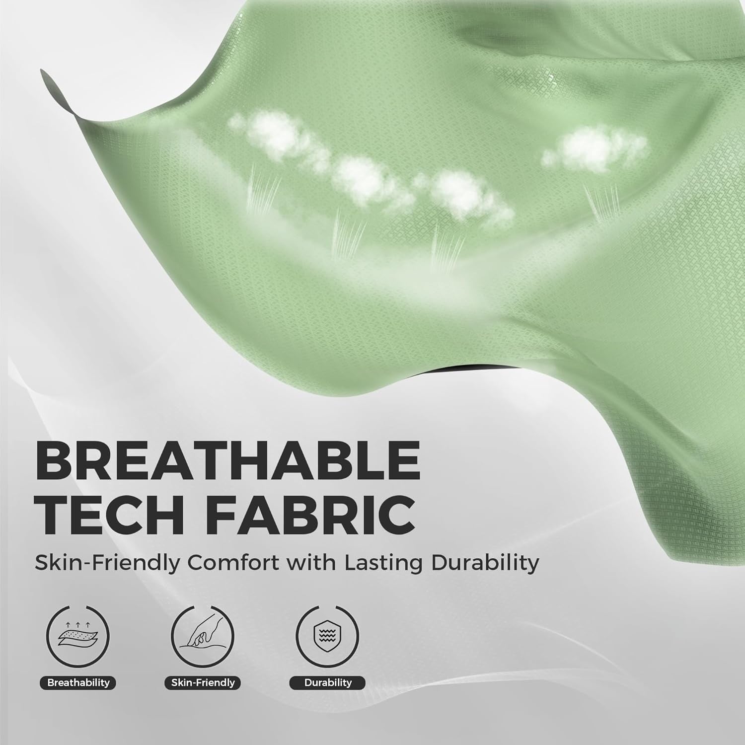 Oversized Gaming Chair Breathable Fabric Recliner w/ Footrest Green