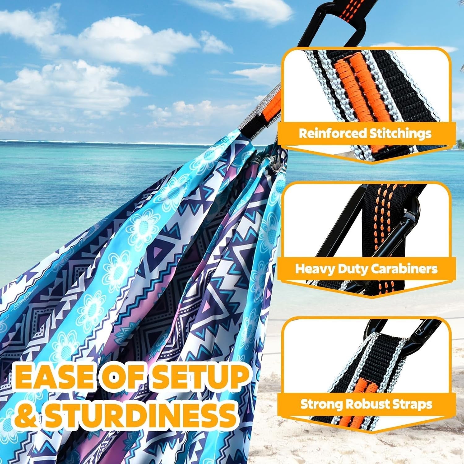 Ultralight Camping Hammock 300kg Load 🌲 Quick-Dry Travel Bed 275x140cm