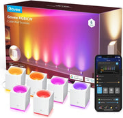 Color-Changing RGBIC LED Wall Light with Alexa, Adjustable Cables & Music Sync