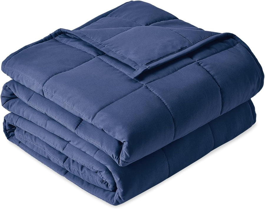 Weighted Blanket Navy Blue 7kg 150x200cm Soft Breathable Heavy Comfort