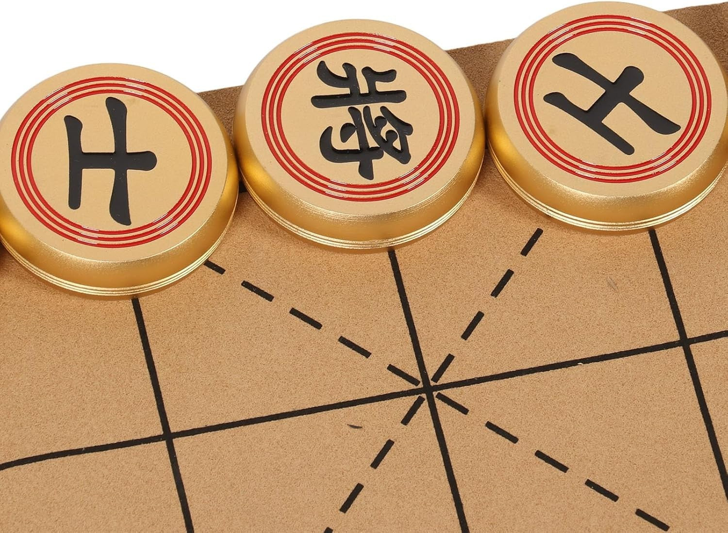 Luxury Xiangqi Chinese Chess Set Aluminum Pieces Travel Case