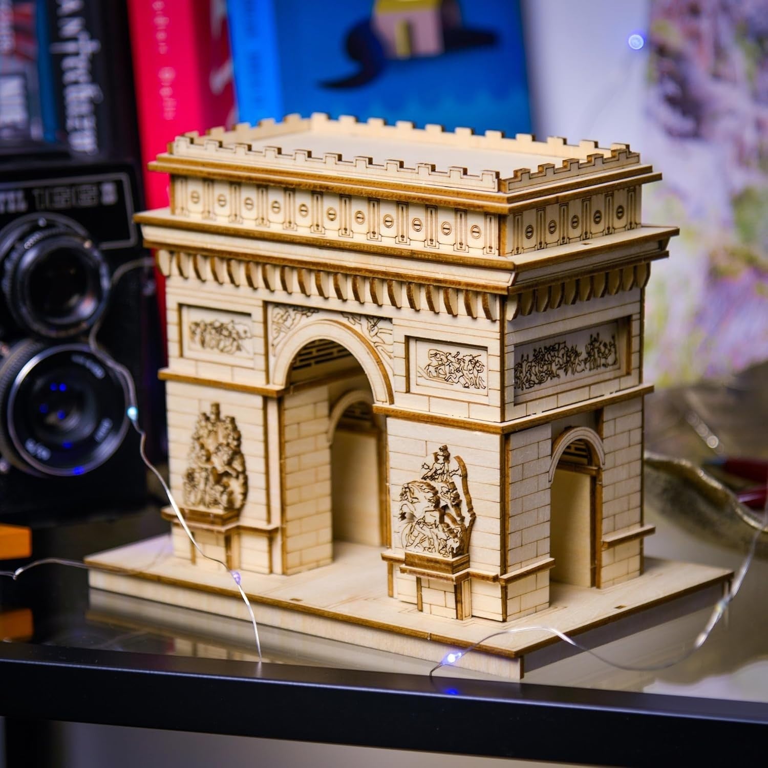 3D Wooden Arc Triumf Puzzle Model DIY Educational Gift for Adults & Kids