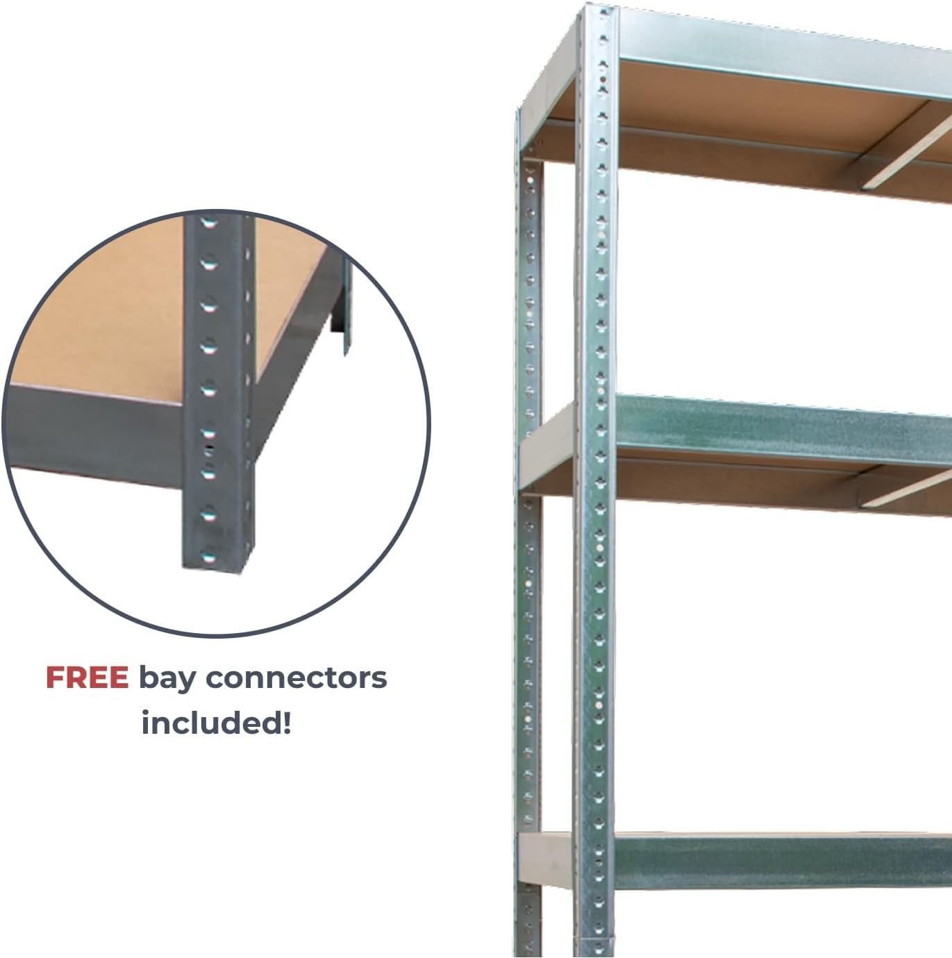 5-Tier Garage Shelf 180x40x90cm Adjustable Heavy-Duty Galvanised Steel