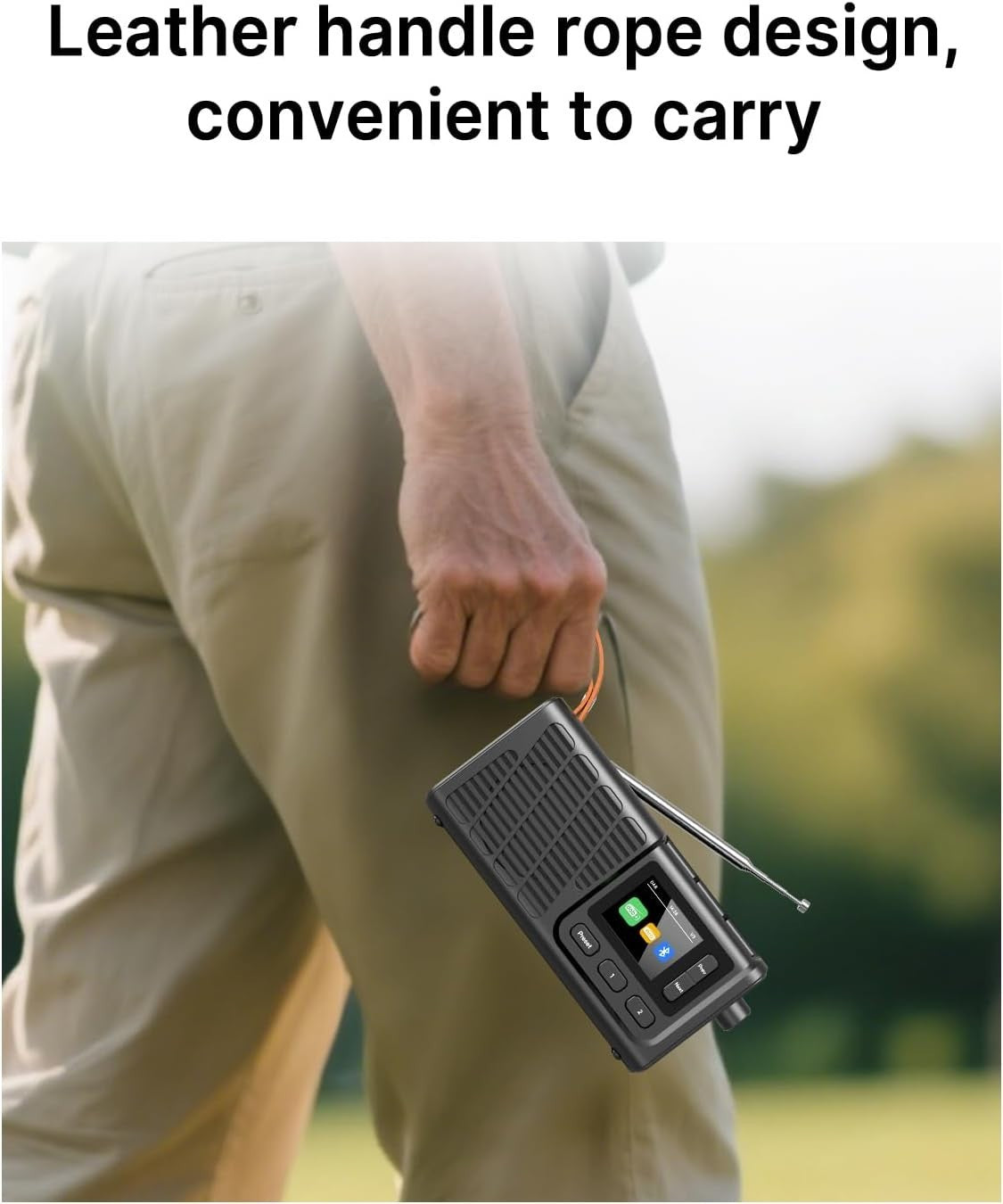 Portable DAB Radio Bluetooth FM USB Rechargeable with Dual Alarms