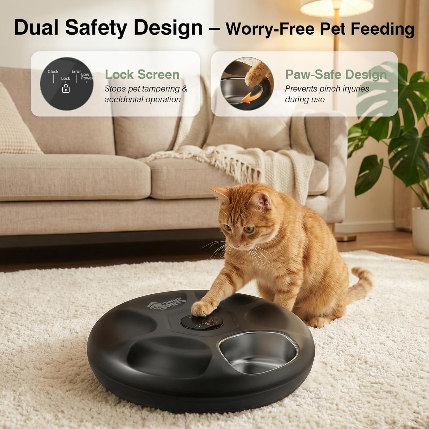 Automatic Wet Food Pet Feeder 6 Meal Timer Ice Packs Rechargeable