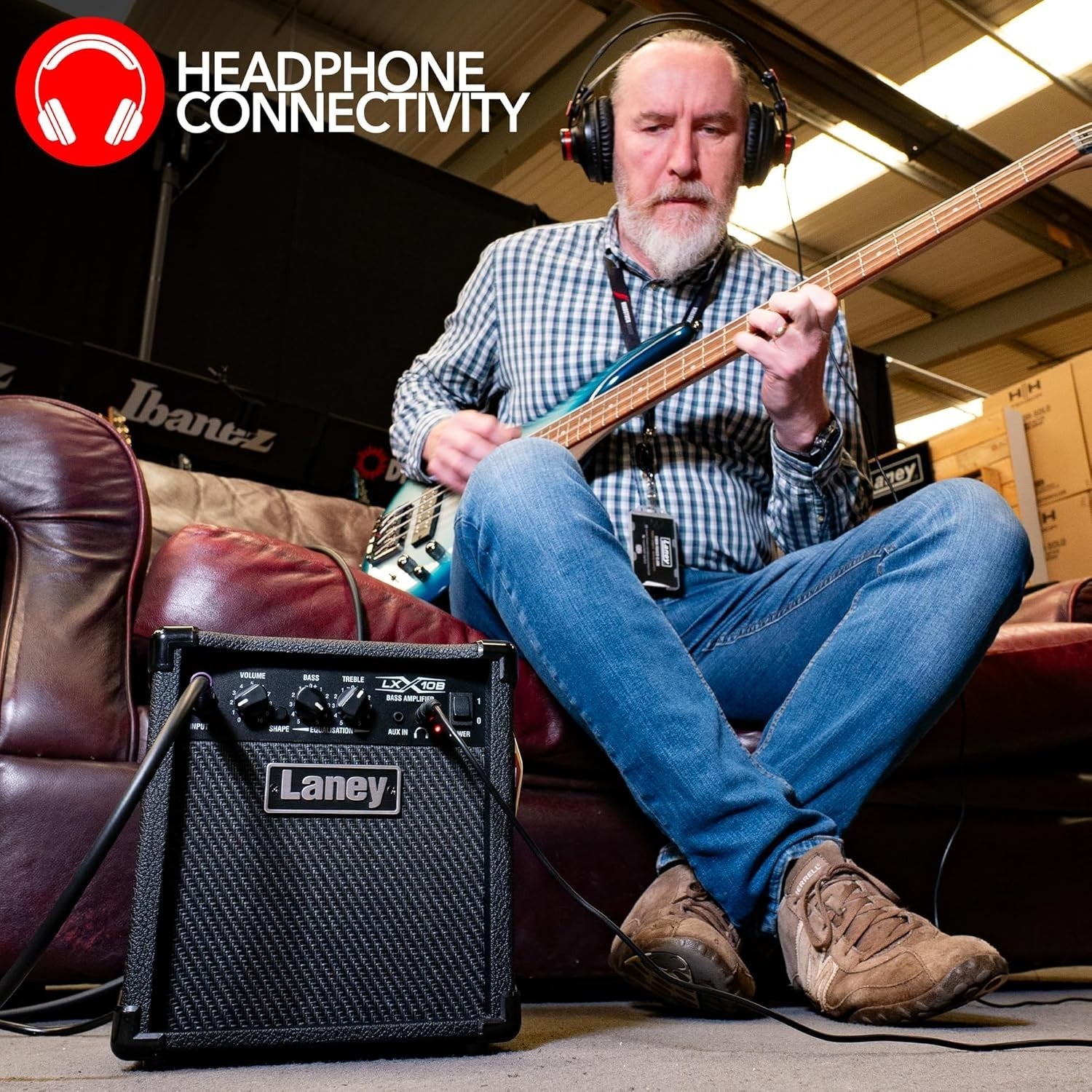 LX10B 10W Bass Guitar Amp Portable Combo with Headphone & AUX