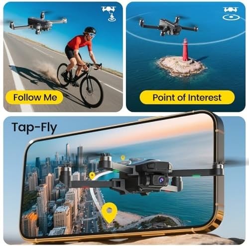 Foldable 4K GPS Drone | 40-Min Flight, Brushless Motor, Follow Me, 5G FPV