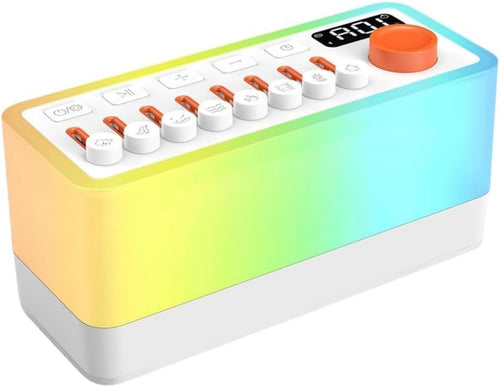 White Noise Sleep Sound Machine Bluetooth Speaker Night Light 12 Colors