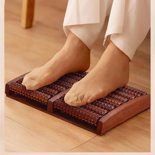 Wooden Foot Massage Roller Acupressure Plantar Fasciitis Relief