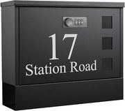 Wall Mounted Waterproof Letter Box with Lock Secure Mailbox Modern Design