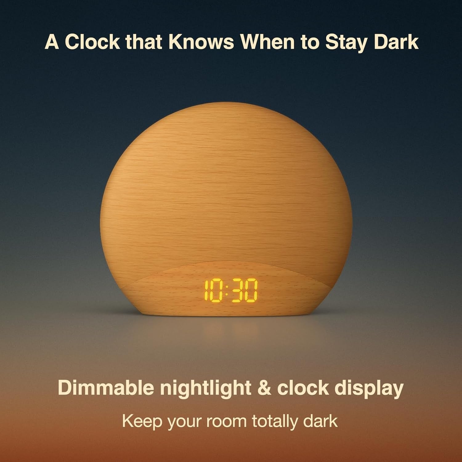 Sunrise Alarm Clock Wake Up Light Bluetooth Speaker FM Radio Wooden Design