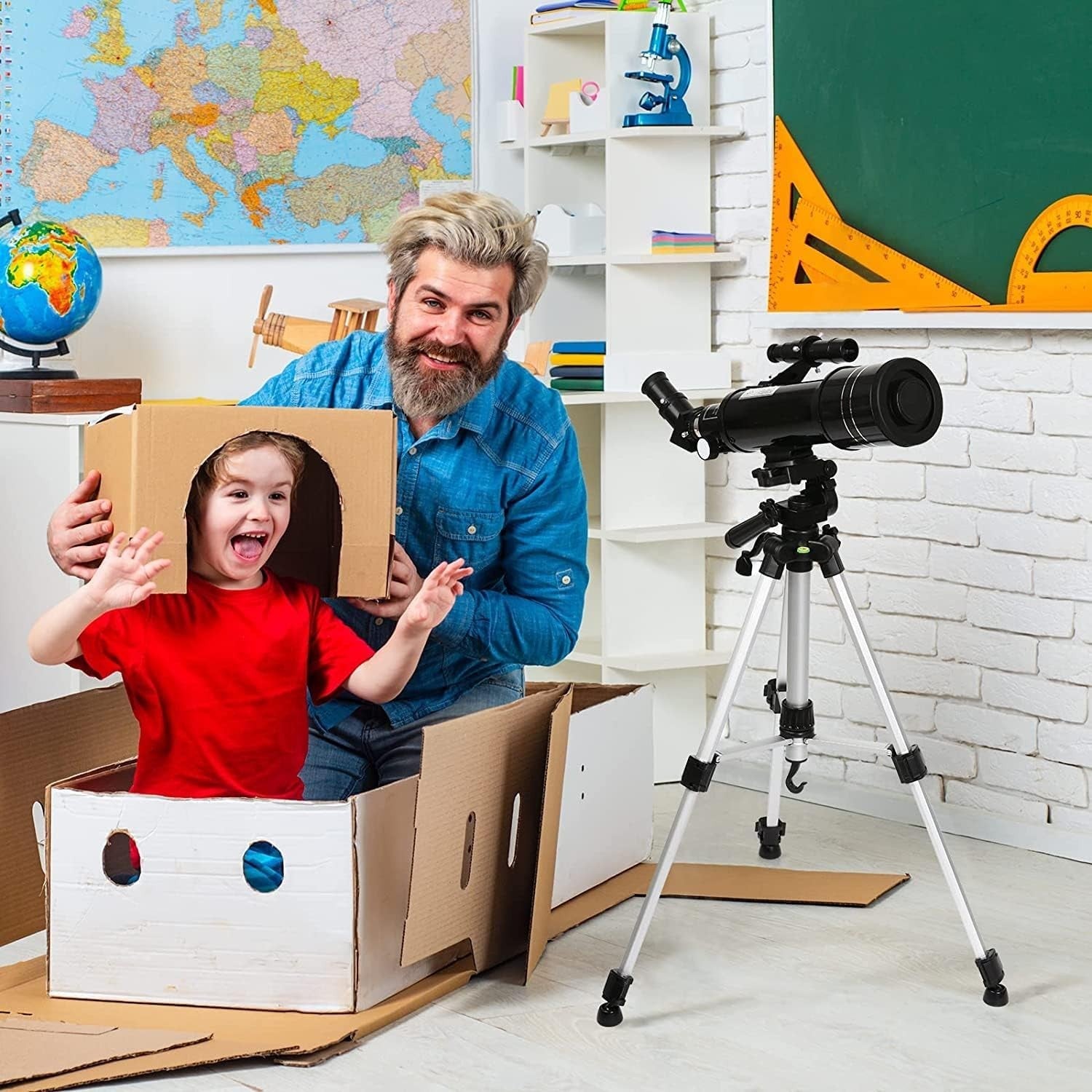 Portable 70mm Refractor Telescope 400mm Travel Scope for Moon & Stars