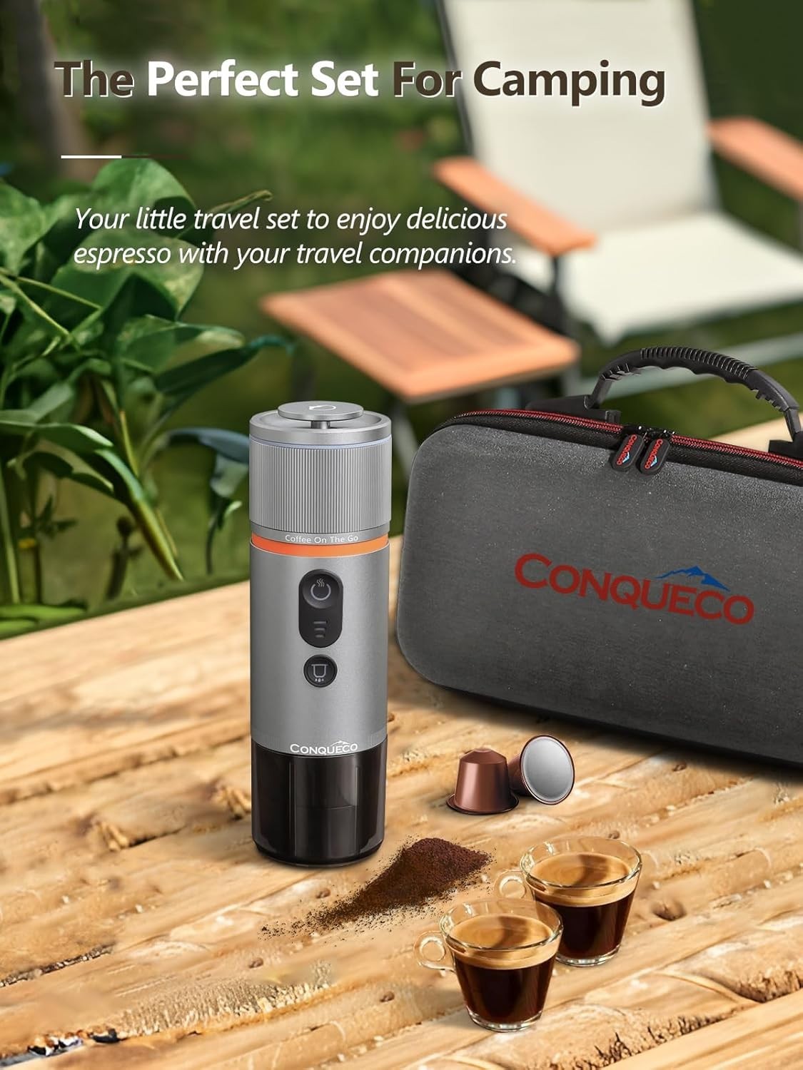 Portable Electric Espresso Maker 12V Travel Coffee Machine Set Fast Heating