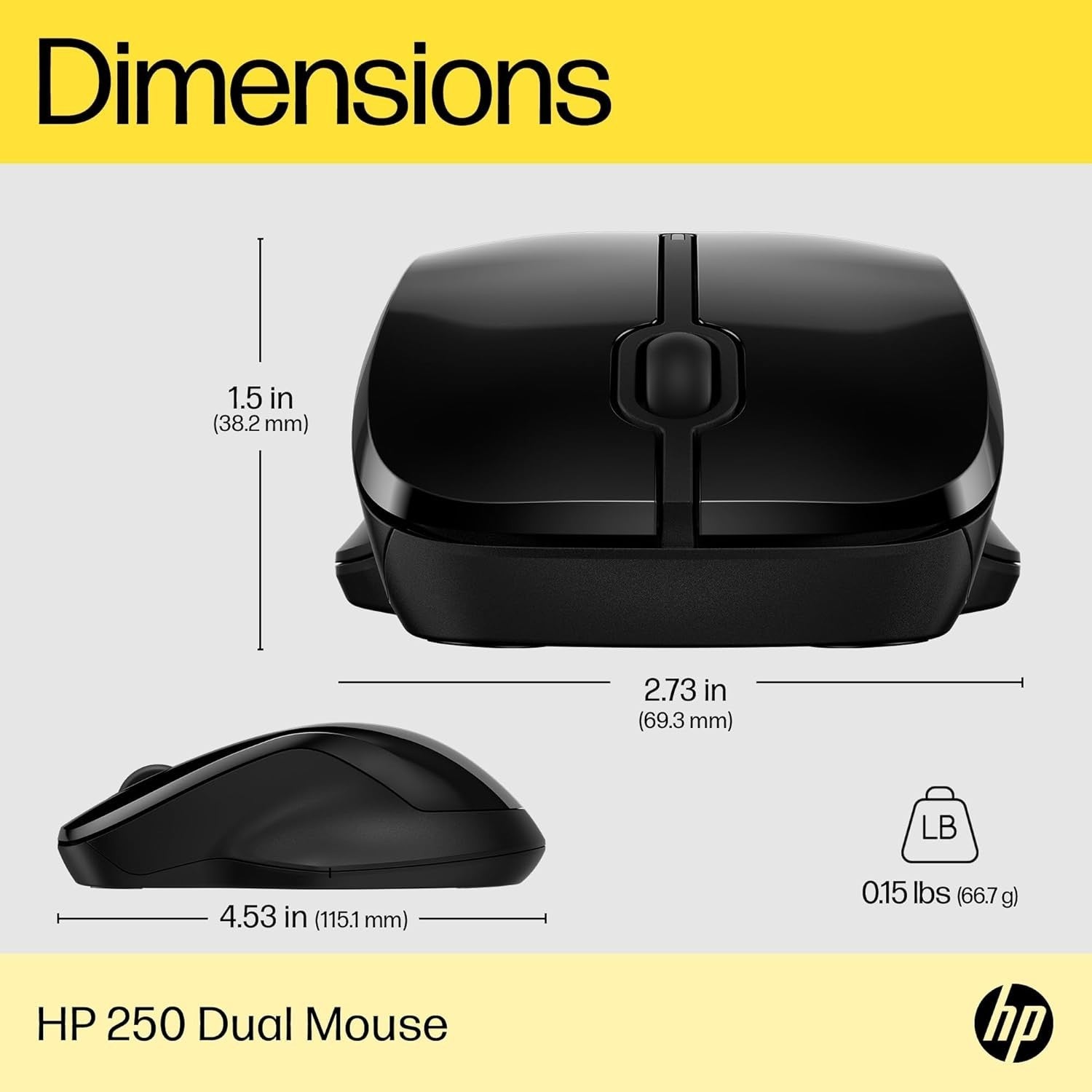 Dual Mode Wireless Mouse Bluetooth 2.4GHz Multi Device PC Laptop Silent Click