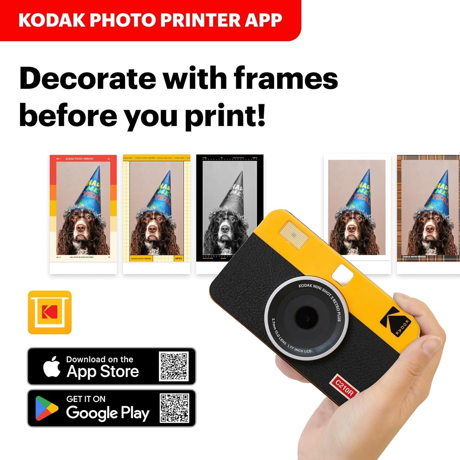 2 in 1 Instant Camera Photo Printer Bluetooth Portable 38 Sheets
