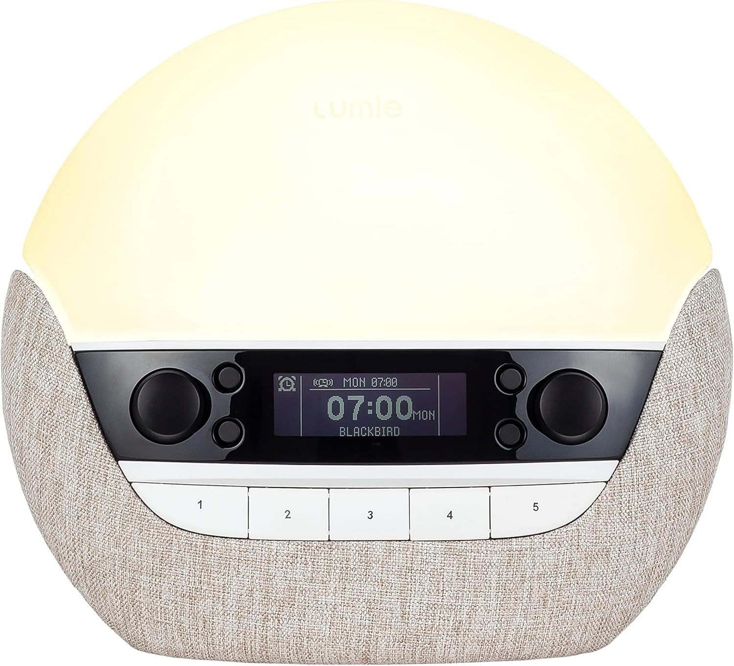 White Sunrise Wake Up Light Alarm Clock FM Radio Bluetooth Sleep Lamp