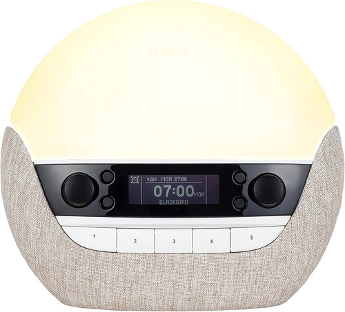 White Sunrise Wake Up Light Alarm Clock FM Radio Bluetooth Sleep Lamp