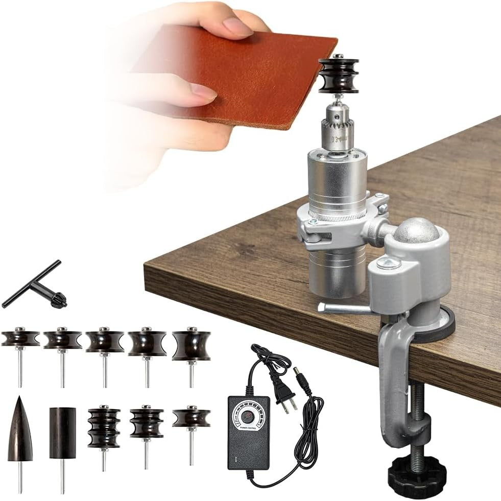 Electric Leather Edge Burnishing Machine Adjustable Speed Polishing Tool