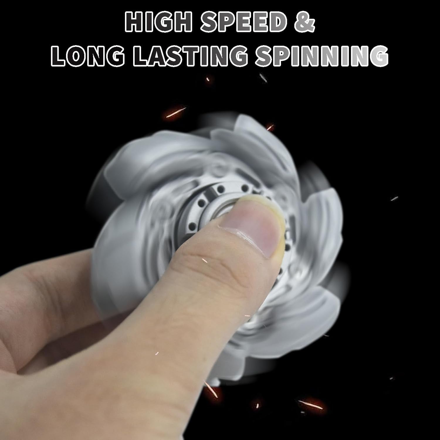 Grey Alloy UFO Fidget Spinner Open Shell Smooth Spin EDC Stress Relief